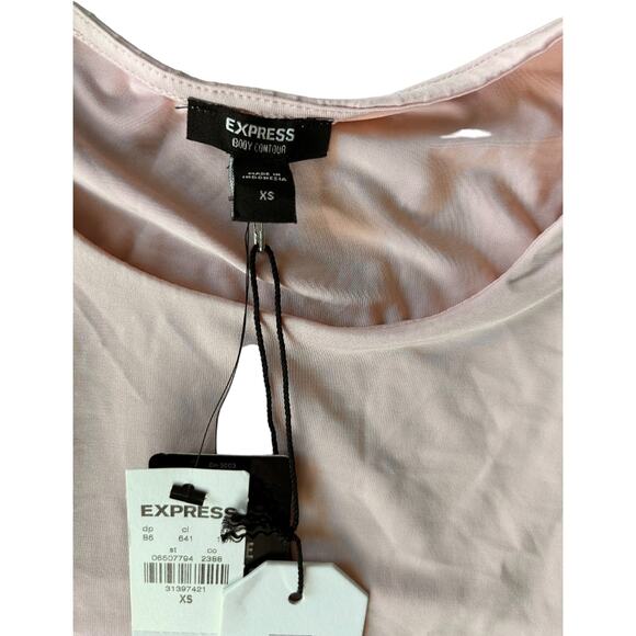 NWT Express Body Contour Baby Pink High Neck Sleeveless Bodysuit Size XS - Picture 4 of 4